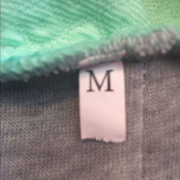 Mint green & grey double hoodie sz M - Picture 4 of 4